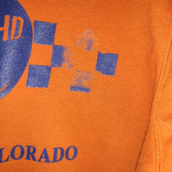 Harley Davidson Hoodie Sweatshirt Pullover Adult Orange Colorado Fanatics M - Picture 6 of 16